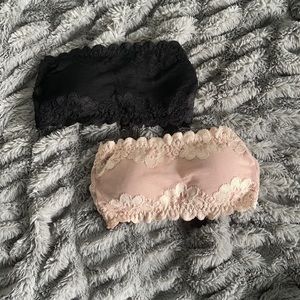 lace bandeau bra set